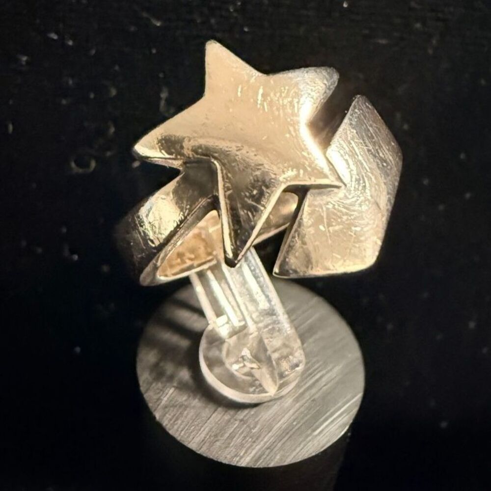Retired Vintage James Avery Sterling Silver Shooting Star Multi Star Ring sz 6.5